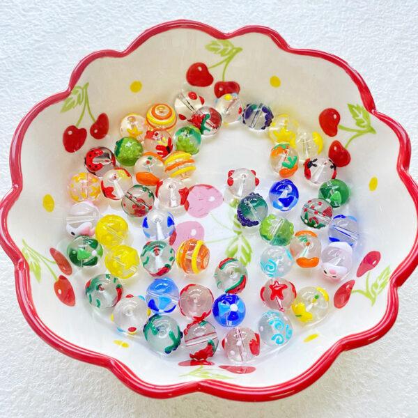 Wholesale 12*14MM Cherry Blossom Butterfly Jewelry Accessories Acrylic String Beads