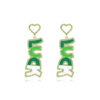 Wholesale Alloy Rhinestone LUCK  Mardi Gras Earrings