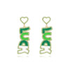 Wholesale Alloy Rhinestone LUCK  Mardi Gras Earrings