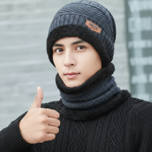 Leather label cover (grey) / Free size