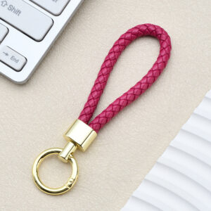 Green light gold-rose red / Spring ring braided buckle