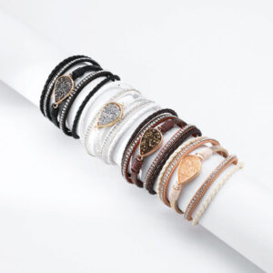 O1CN01idYPGT2JGxiNDMzYX__1871609395-0-cib Wholesale Bohemian Diamond Leather Bracelet
