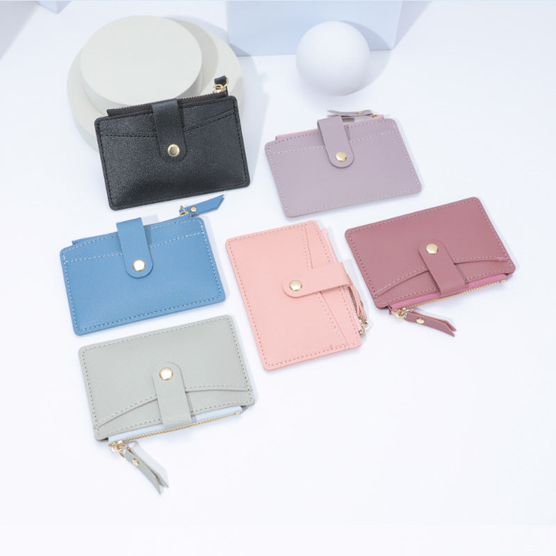 Wholesale PU Candy Color Card Holder Wallet