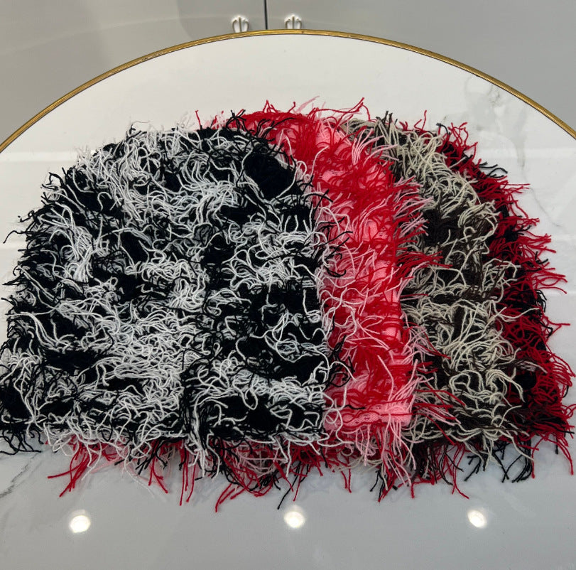 Wholesale Autumn Winter Acrylic Knitted Wool Monkey Fur Hat