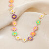 Wholesale Alloy Small Daisy Flower Clavicle Necklace
