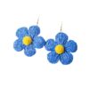 Wholesale Raffia Flower Alloy Earrings