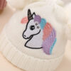 Wholesale Children's Winter Knitted Hat Unicorn Double Ball Woolen Hat