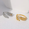 Wholesale Leaf Heart Shape Stainless Steel Rings