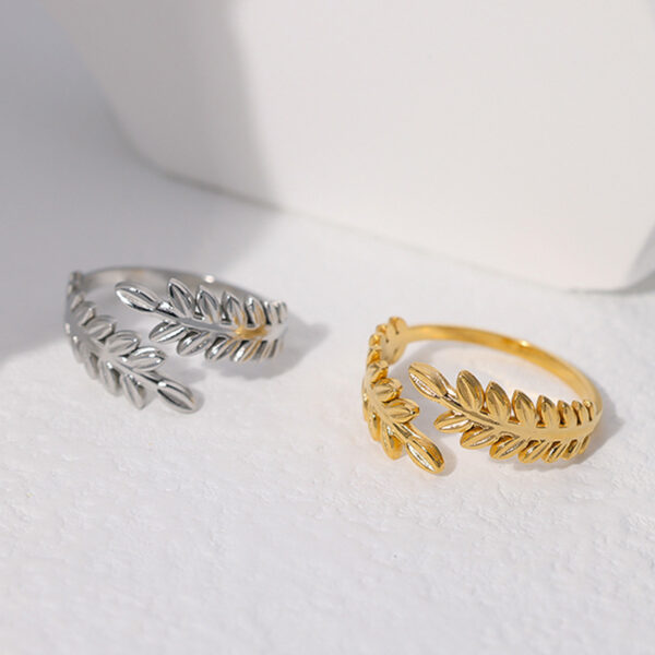 Wholesale Leaf Heart Shape Stainless Steel Rings