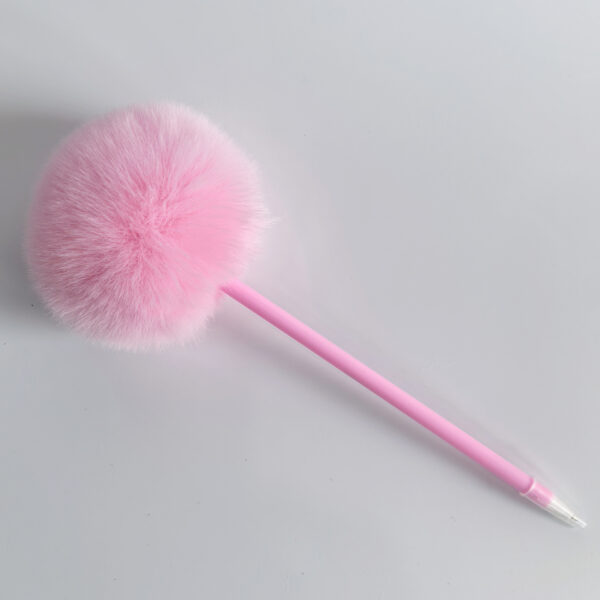 Wholesale Candy Color Hair Ball Pens