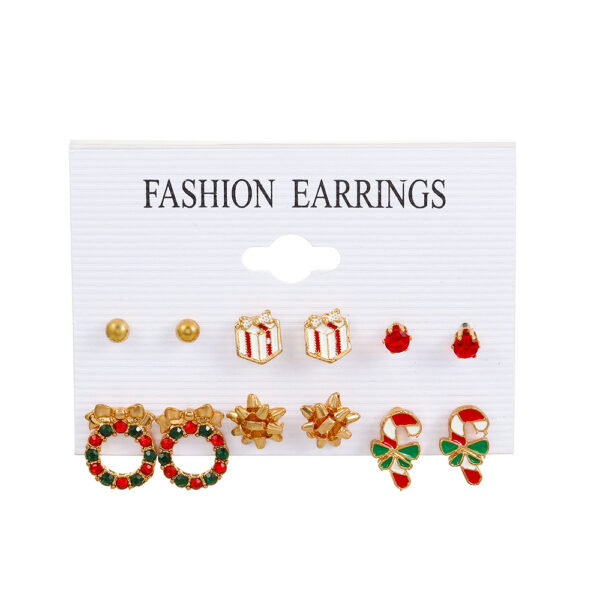 O1CN01ifrZ6f1ZtvBdQfjSH_3833523253-0-cib Wholesale Christmas Santa Claus Drops Oil Snowflake Bells Christmas Tree Alloy Earrings