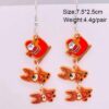 O1CN01ih05Lb2CFrfMUTWBj_2207539588445-0-cib Wholesale Christmas Acrylic Gingerbread Man Sleigh Splicing Earrings