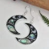 Wholesale Creative Moon Crystal Earrings Starry Sky Pendant Earrings
