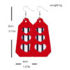 Wholesale Valentine Hearts Leather Earrings