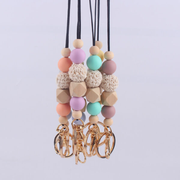 O1CN01iioIlA1NrNhZOCqXb_2214899881623-0-cib Wholesale Silicone Beaded Lanyard ID Keychain