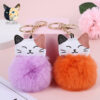 Wholesale Lucky Cat Imitation Rex Rabbit Fur Keychains