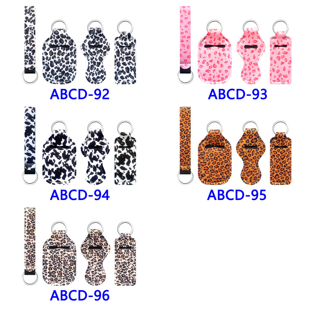Wholesale Rubber Lanyard Wrist Strap Lipstick Case Keychain Aessory Set