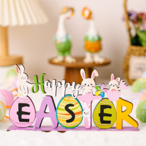 Purple wooden ornaments-EASTER