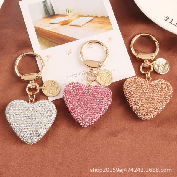 Wholesale Metal Diamond Heart Keychain