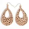 Wholesale Water Droplet Hollow Metal Earrings