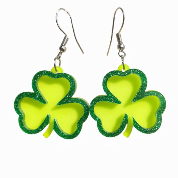 O1CN01ioMmtN1ZFcZ59thxH_1794553165-0-cib Wholesale Green Fashion Simple Lucky Clover St. Patrick Clover Personality Earrings