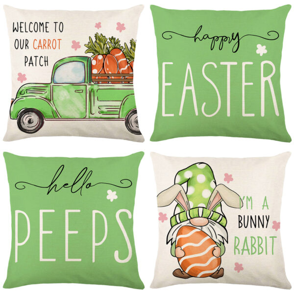 Wholesale Polyester Festival Cute Rabbit Print Pillow Cover