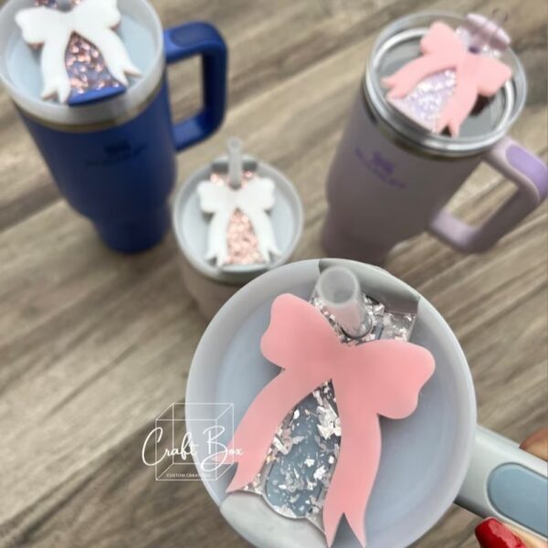 Wholesale Bow Gold Dust Transparent Ice Fighter 40OZ Cup Lid Label