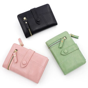 Wholesale PU Short Zipper Zero Wallet