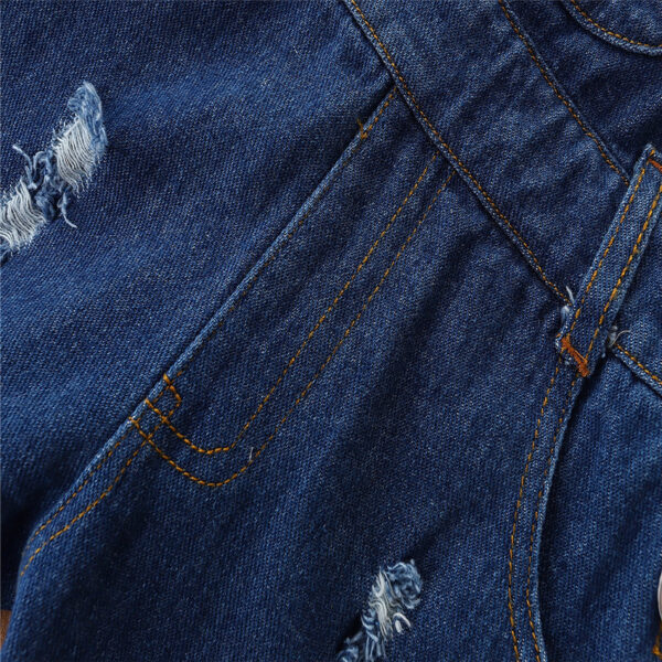 Wholesale Polyester Children's Fashion Suspender Denim Flare Pants