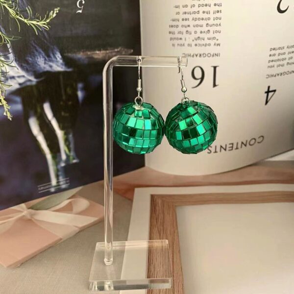 Wholesale Disco Laser Lamp Ball Glass Earrings