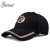 Wholesale Acrylic Diamond M Standard Visor Baseball Cap