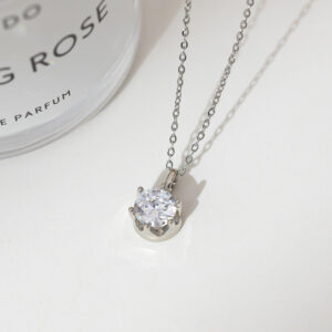 Simple Single Diamond Necklace