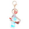 Wholesale Acrylic Milk Tea Cup Imitation Fruit Piece Floating Leather Rope Creative Key Chain