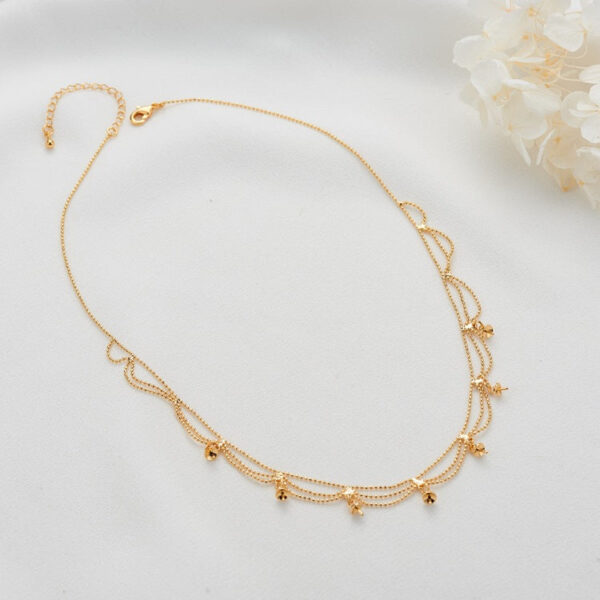Wholesale Multi-layer 14K Gold DIY Tassel Pearl Necklace Clavicle Chain