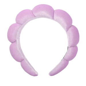 Gold velvet headband-purple