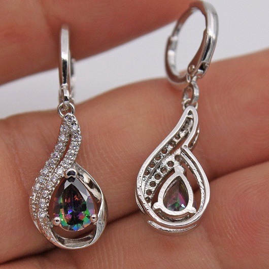 O1CN01ixmekO1XcOuK4XVVv_1734342944-0-cib Wholesale Colorful Earrings Set with Diamond Pear-shaped Earrings