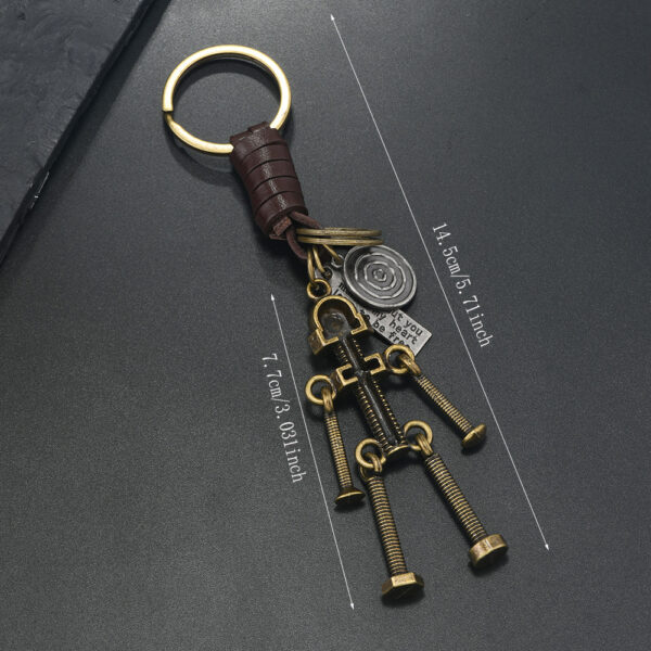 O1CN01iyF8gy1QBCDrQgS08_1866151937-0-cib Wholesale Woven Leather Rope Automotive Alloy Screw Robot Keychain
