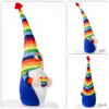Wholesale Polyester Knitting Rainbow Elf Rudolph Faceless Doll Colorful Ornament