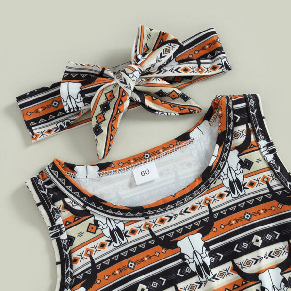 Wholesale Cotton Western Style Aztec Pattern Baby Onesies