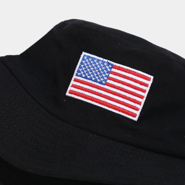 Wholesale Polyester American Flag Embroidered Bucket Hat