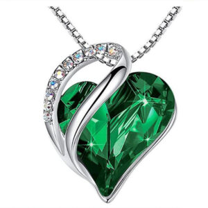 Green-Diamond Heart of the Sea-Necklace