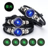 O1CN01j1ZAnG1SrRj2gtAyT_2891982300-0-cib Wholesale Luminous 12 Constellation Time Gems Leather Bracelet