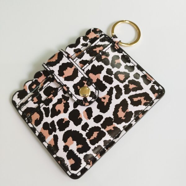 Wholesale PU New Cow Grain Leather Key Chain Card Bag