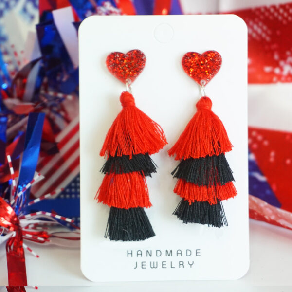 O1CN01j3H9YJ1v6O35vMUoP_2208452356123-0-cib Wholesale Independence Day Festive Atmosphere Tassel Love Sports Cheerleading Earrings