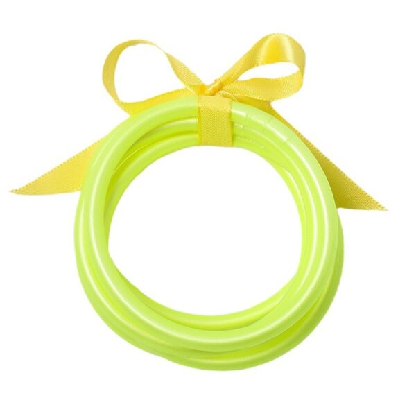 Wholesale Silicone PVC Tube Gold Foil Fluorescent Color System Bracelet