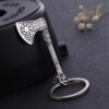 Wholesale Alloy Retro Style Viking Axe Keychain