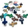 Wholesale of Natural Stone Cross Keychain Bulk DIY Accessories