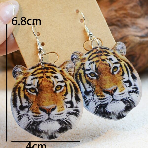 O1CN01jCsqyw2HKyDG15Slv_3294559133-0-cib Wholesale Tiger Head Double Sided Printed Leather Earrings