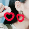 O1CN01jG3VoN1T3M5wBpoKf_2677772326-0-cib Wholesale Candy Color Woven Pattern Heart Hollow Acrylic Earrings