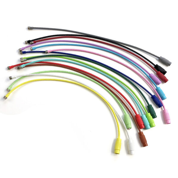 Wholesale Metal DIY Color Spray Painted Wire Ring Diameter 5cm Keychain Accessories
